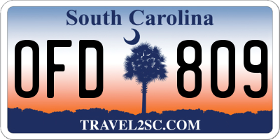 SC license plate OFD809