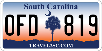 SC license plate OFD819