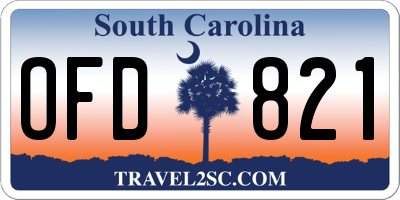SC license plate OFD821