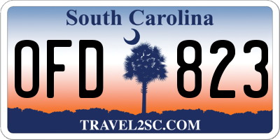 SC license plate OFD823