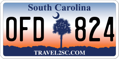 SC license plate OFD824