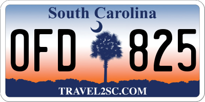 SC license plate OFD825