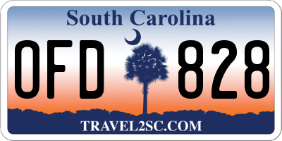 SC license plate OFD828