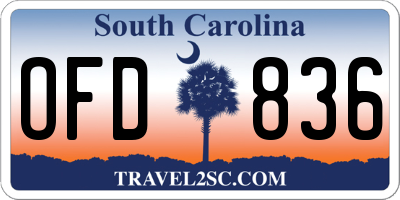 SC license plate OFD836