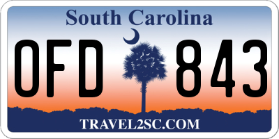 SC license plate OFD843