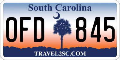 SC license plate OFD845