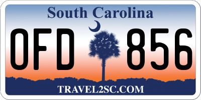 SC license plate OFD856