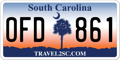 SC license plate OFD861