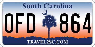 SC license plate OFD864