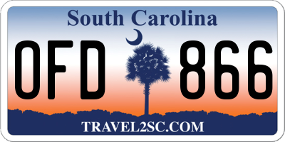 SC license plate OFD866