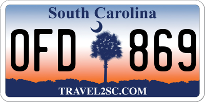 SC license plate OFD869