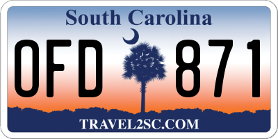 SC license plate OFD871