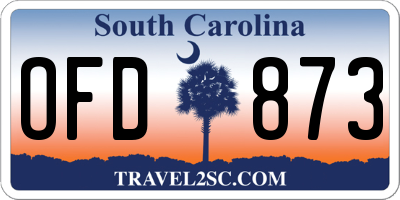 SC license plate OFD873