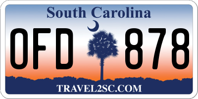 SC license plate OFD878