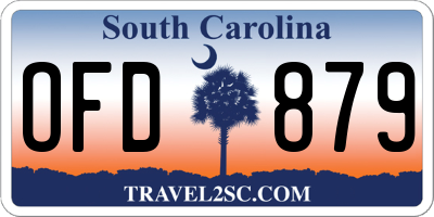 SC license plate OFD879