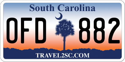 SC license plate OFD882
