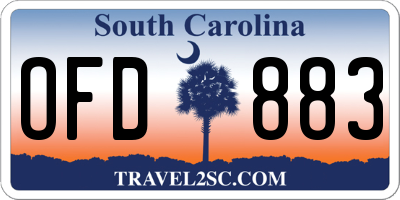 SC license plate OFD883