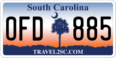 SC license plate OFD885