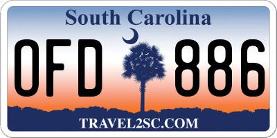 SC license plate OFD886