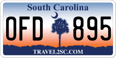 SC license plate OFD895