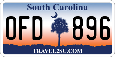 SC license plate OFD896