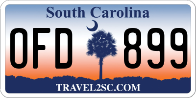 SC license plate OFD899