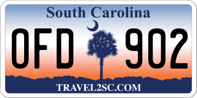 SC license plate OFD902