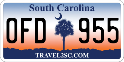 SC license plate OFD955
