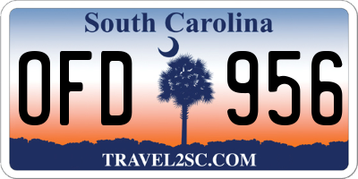 SC license plate OFD956