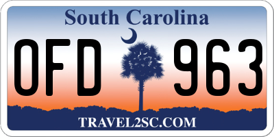 SC license plate OFD963