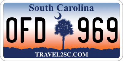 SC license plate OFD969