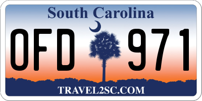 SC license plate OFD971