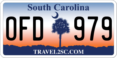 SC license plate OFD979