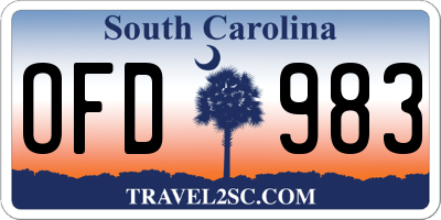 SC license plate OFD983