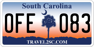 SC license plate OFE083