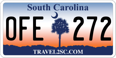 SC license plate OFE272