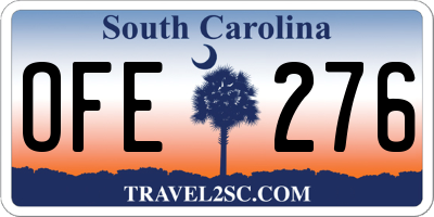 SC license plate OFE276