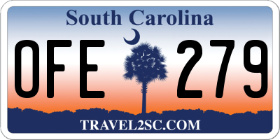 SC license plate OFE279