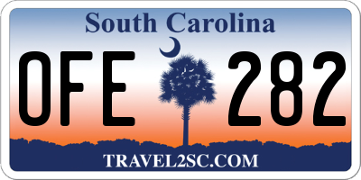 SC license plate OFE282