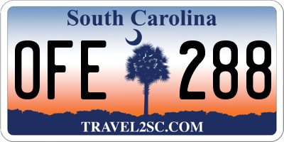 SC license plate OFE288