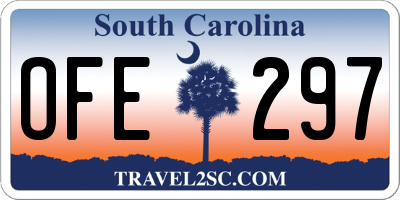 SC license plate OFE297