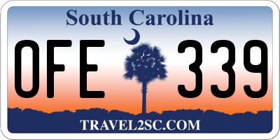 SC license plate OFE339