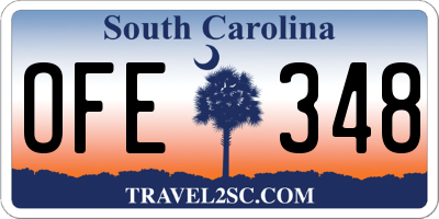 SC license plate OFE348