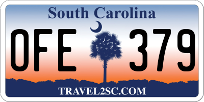 SC license plate OFE379