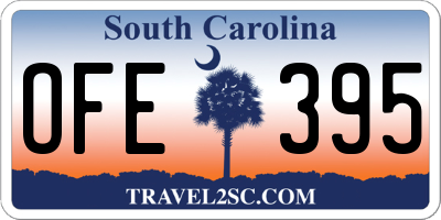 SC license plate OFE395