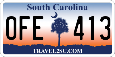 SC license plate OFE413