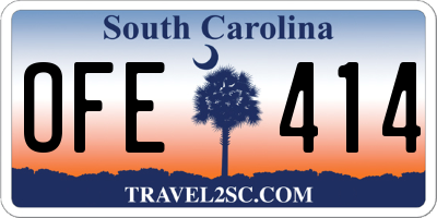 SC license plate OFE414