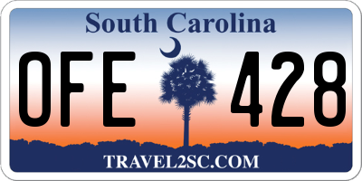 SC license plate OFE428