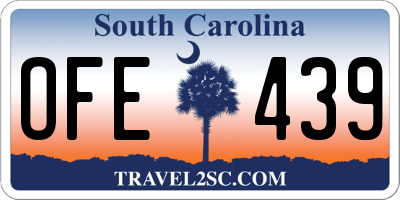 SC license plate OFE439