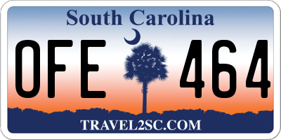 SC license plate OFE464